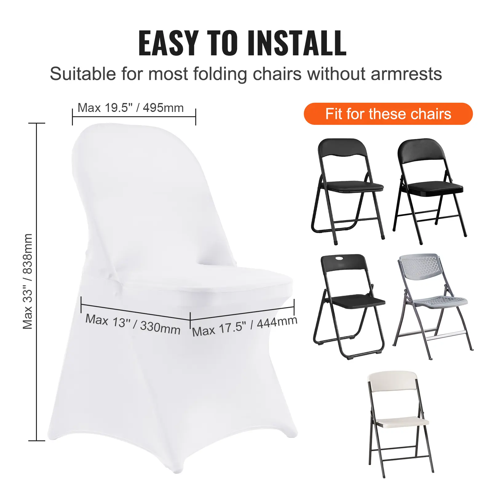 SucceBuy 12 30Pcs Wedding Chair Covers Spandex Stretch Slipcover for Restaurant Banquet Dining Party Universal Chair Cover