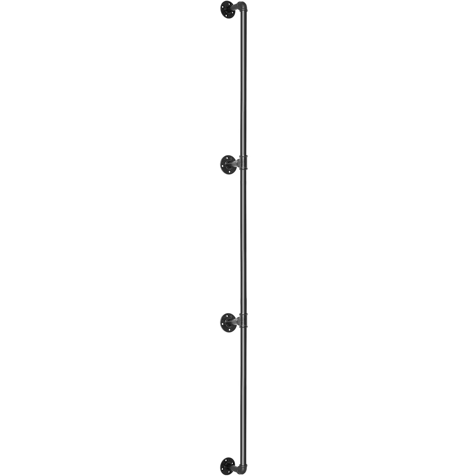 SucceBuy 2-13ft Secure Pipe Stair Handrails Staircase 440lbs Handrails Carbon Steel For Wall Mount Stairs Indoors And Outdoor