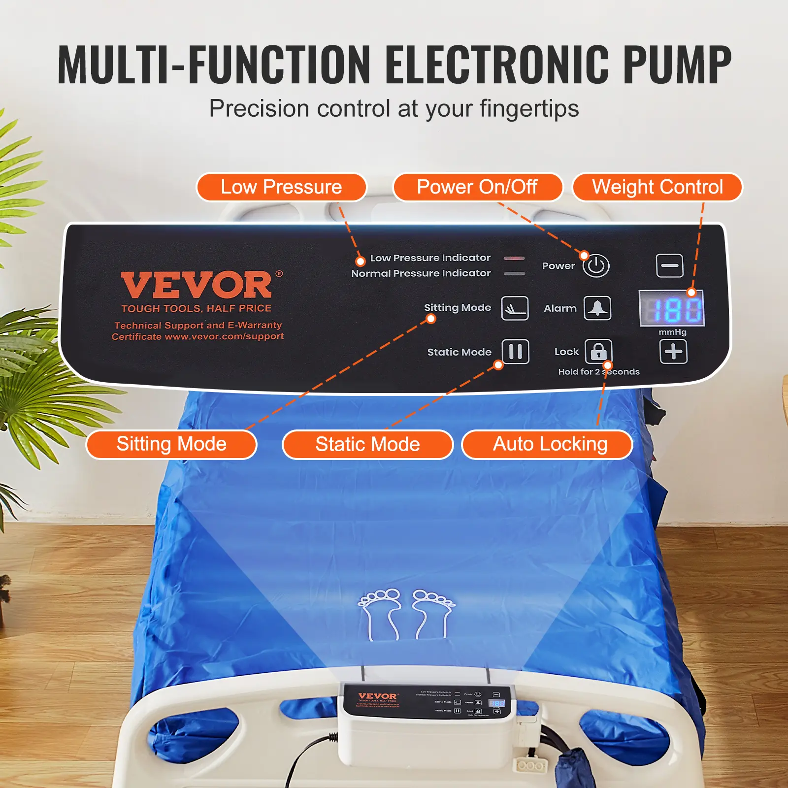 SucceBuy Alternating Air Pressure Mattress Dual-Layer Alternating Pressure Pad for 450LBS Loading Air Mattress for Hospital Beds
