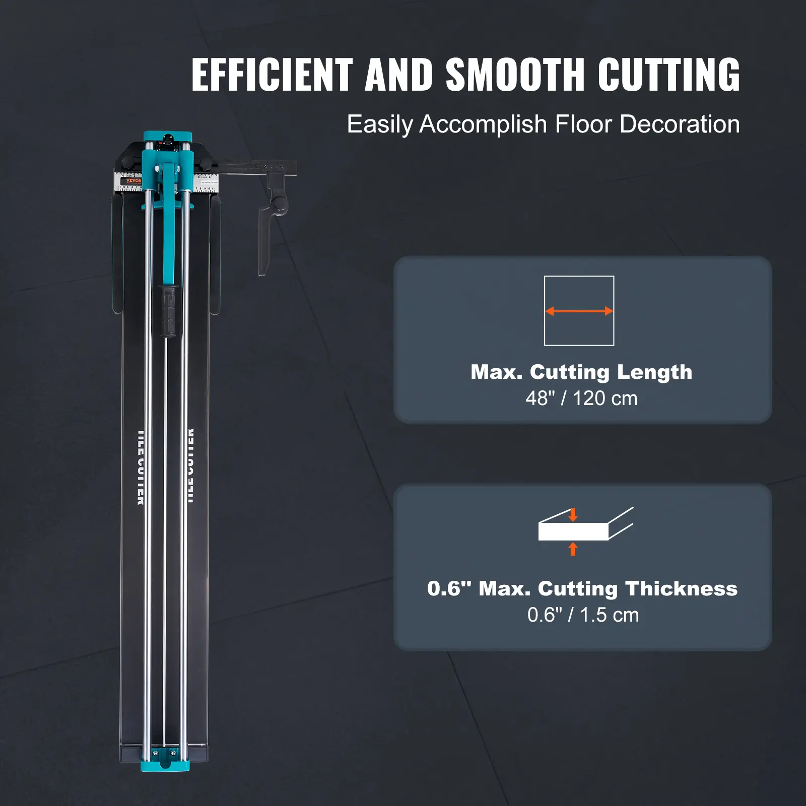SucceBuy Manual Tile Cutter Porcelain Ceramic Tile Cutter with Tungsten Carbide Cutting Wheel Infrared Positioning Anti-Skid