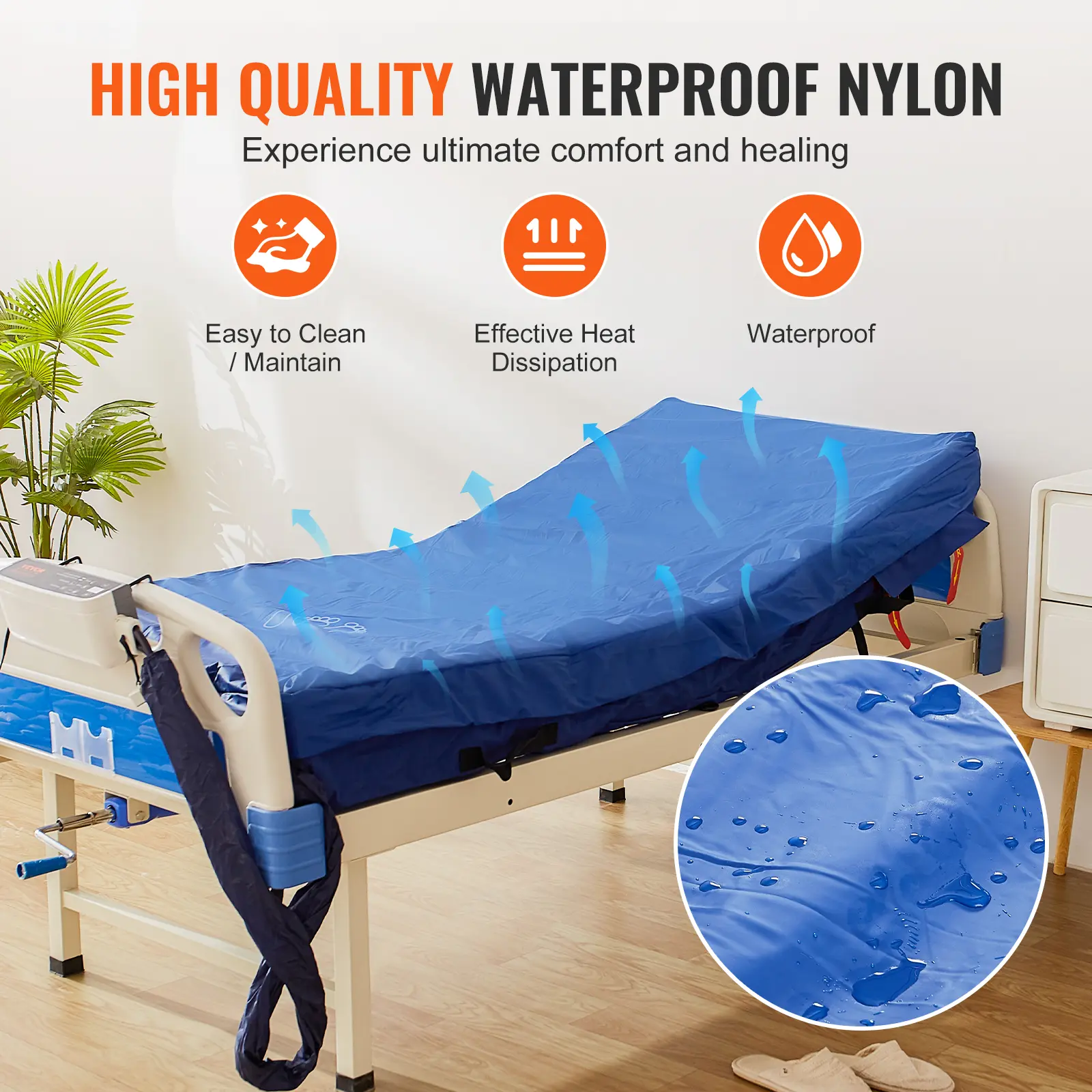 SucceBuy Alternating Air Pressure Mattress Dual-Layer Alternating Pressure Pad for 450LBS Loading Air Mattress for Hospital Beds