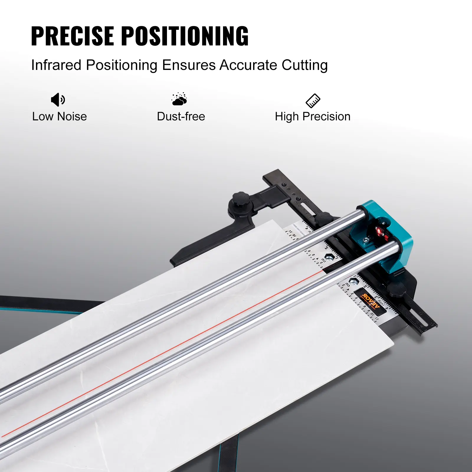 SucceBuy Manual Tile Cutter Porcelain Ceramic Tile Cutter with Tungsten Carbide Cutting Wheel Infrared Positioning Anti-Skid
