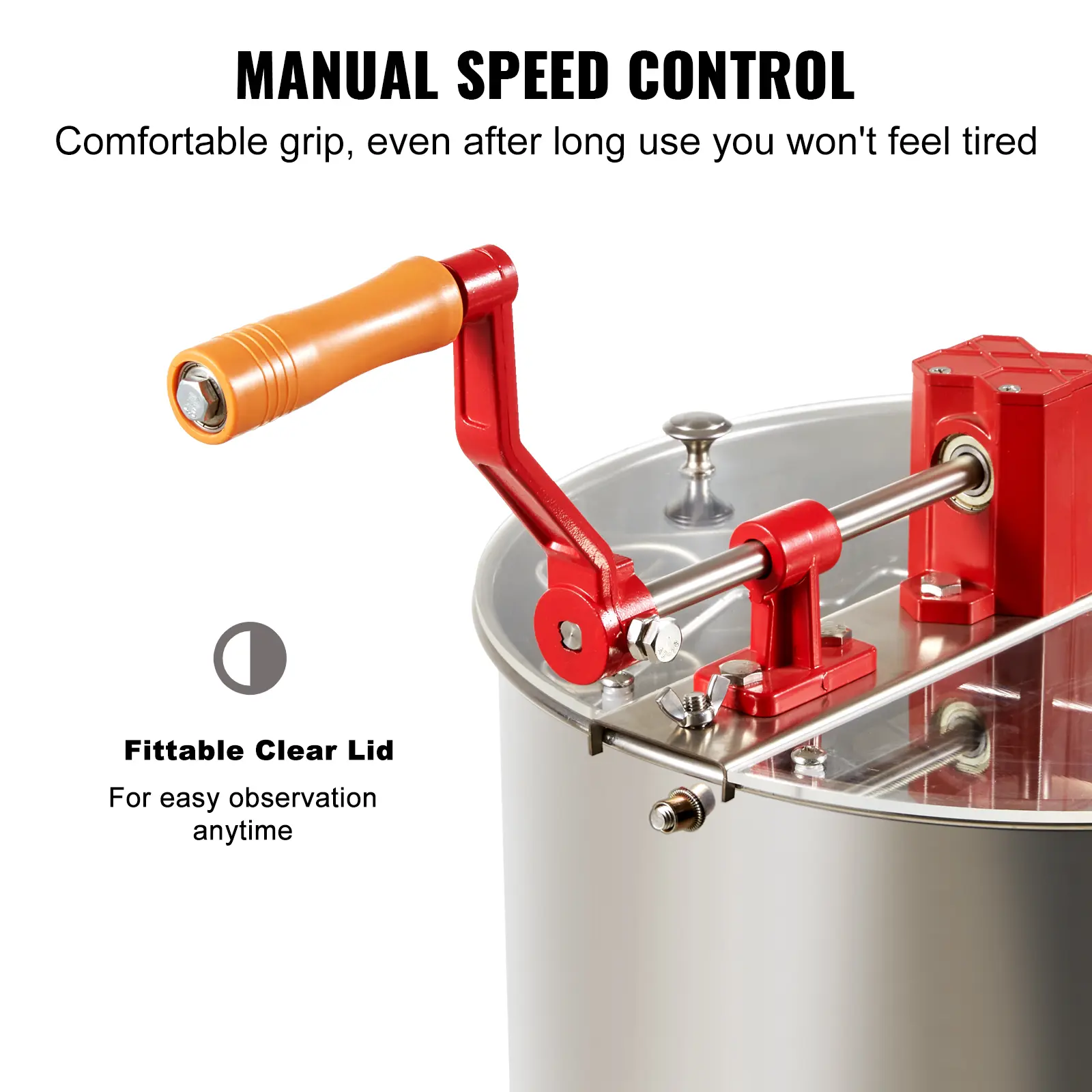 SucceBuy Honey Extractor 4/8 2/4 Frame Electric Stainless Steel Honeycomb Spinner Crank Honey Centrifuge Beekeeping Equipment