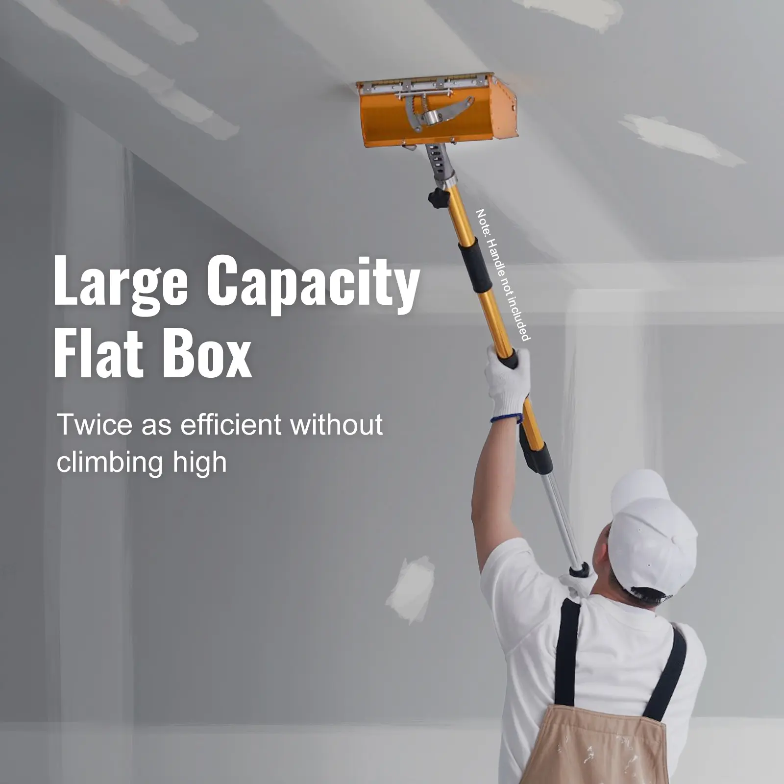 SucceBuy Drywall Flat Box 10-Inch Wide Quick Clean Aluminum Finishing Mud for Plasterboard Wallboard Extra 2 Blades (10/12-Inch)