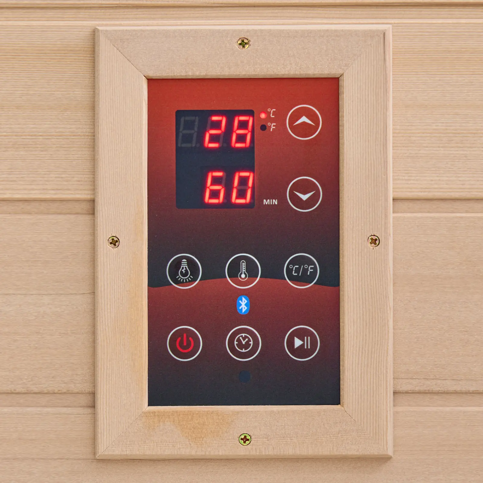 SucceBuy Far Infrared Wooden Sauna  Room Home Sauna Spa for One Single Person  Low EMF Far Infrared Hemlock Wood  1140W Indoor