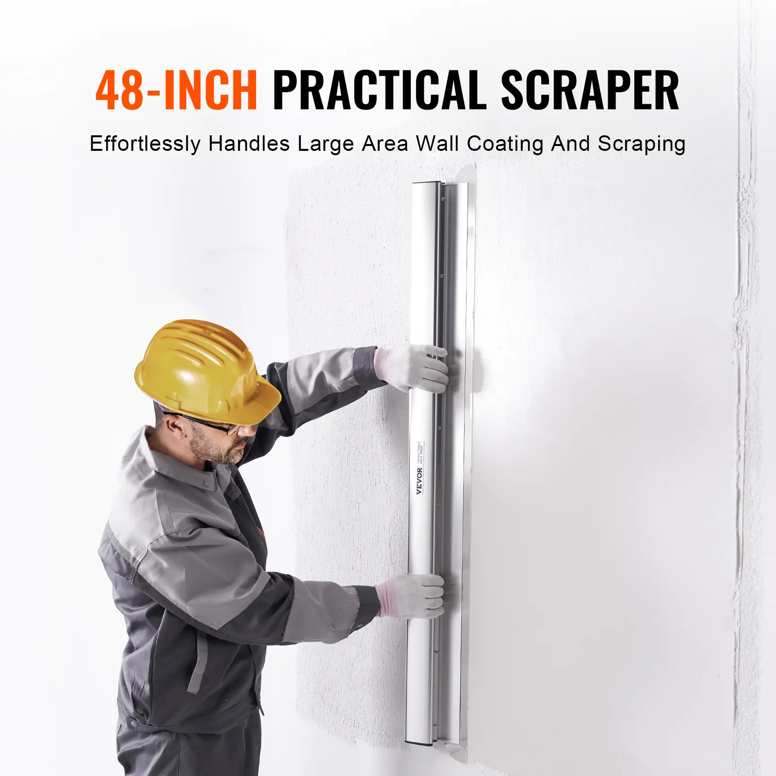 SucceBuy Drywall Skimming Blade 48 inch Smoothing Knif Stainless Steel Blade & Aluminum Alloy Body Professional Skim Coat Tools