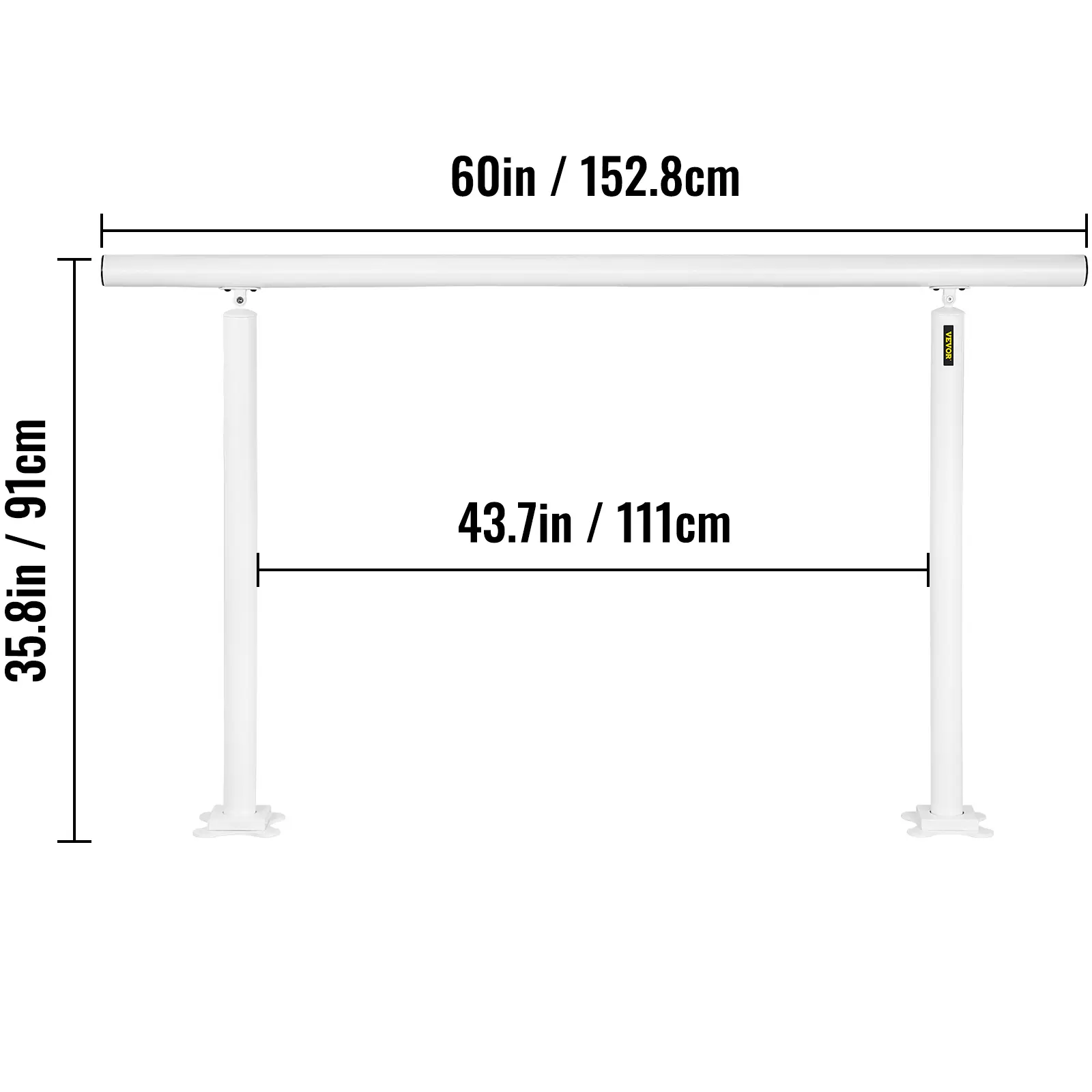 SucceBuy Handrail for Outdoor Steps Aluminum Stair Fit 0-5 Steps w/ Installation Kit Building & Hardware Home Improvement