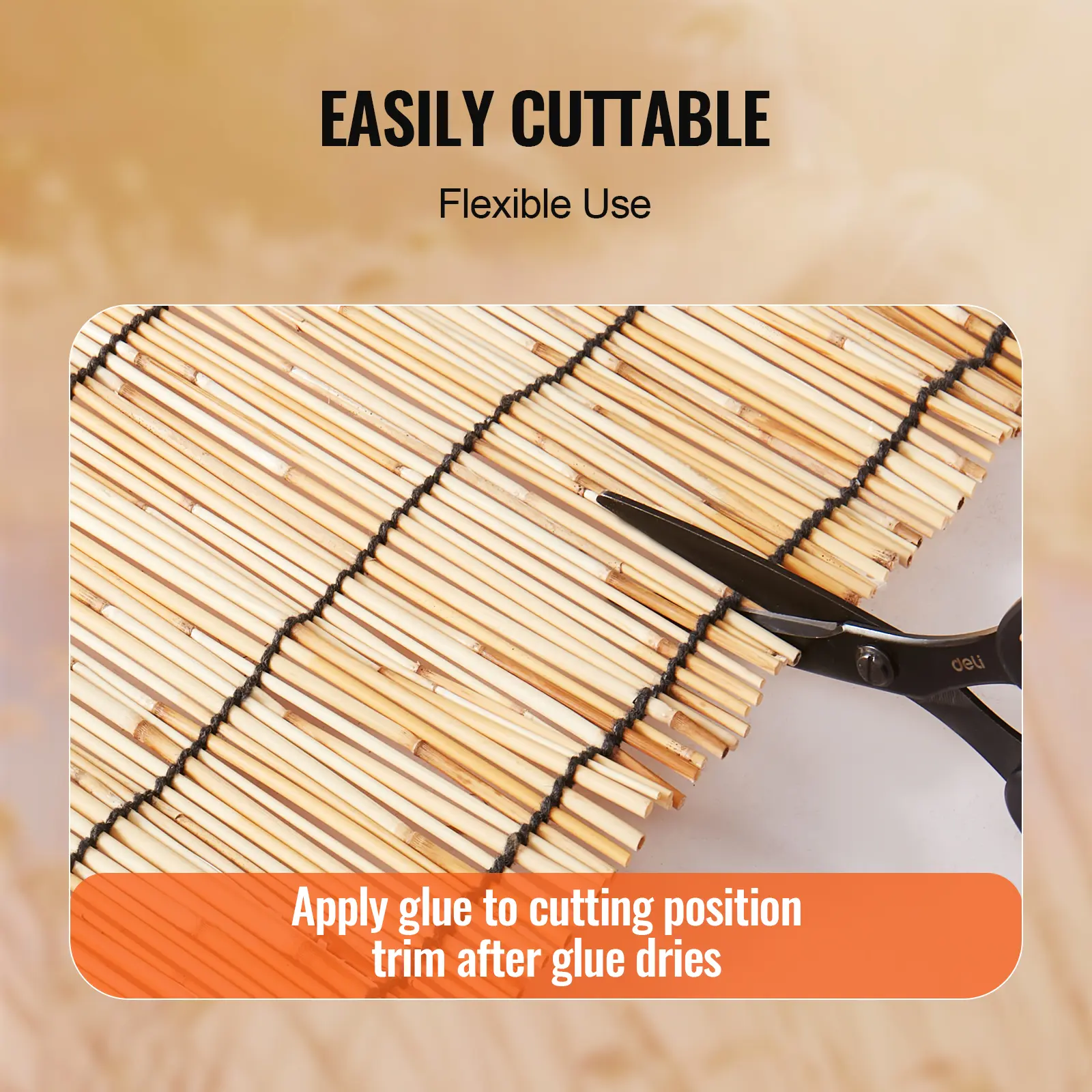 SucceBuy Natural Reed Fencing 5.5 ftx16.4 ft Balcony Reed Fence Roll for Outdoor Backyard Patio Backyard Garden Fencing Divider
