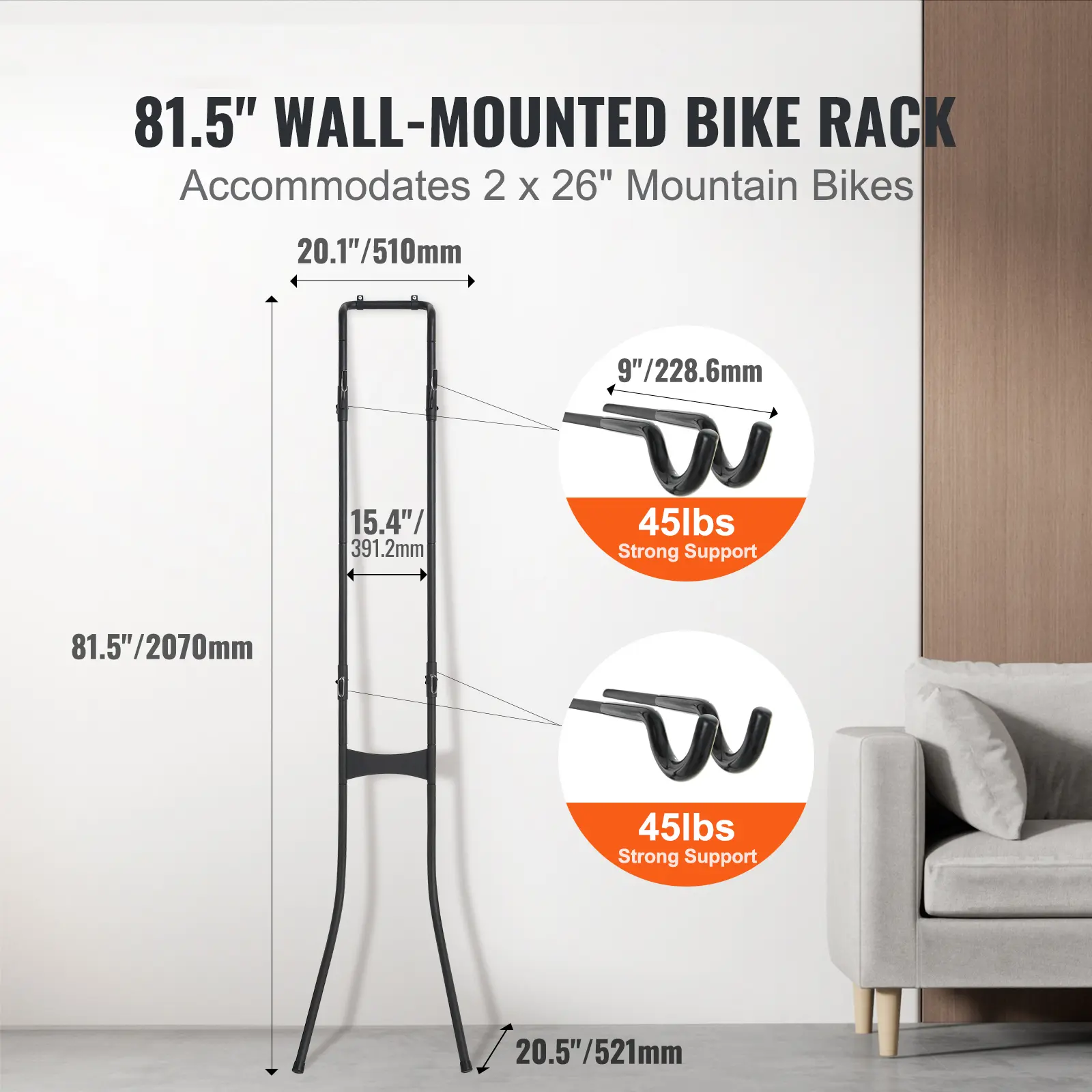 SucceBuy 2/4 Bike Storage Rack Standing Gravity Wall Vertical Adjustable Bike Rack Garage Sturdy Steel Easy Assemble for Garage