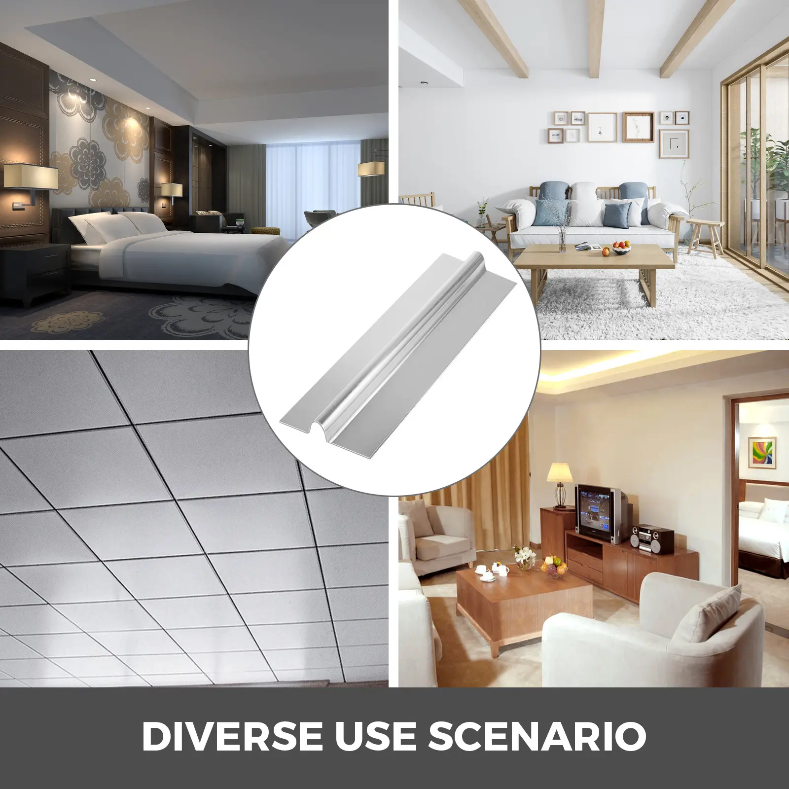 SucceBuy 100Pcs Heat Transfer Plates 2Ft PEX Tube On Radiant Floor Heating System Aluminum U-Shaped Channel Cuttable Plate