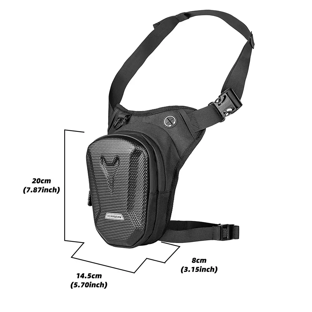 Motorcycle Drop Leg Side Bag EVA Motorcycle Waist Bag Hard Shell Outdoor Casual Fanny Pack Bags Hip Bum Pack Tactical Travel Bag