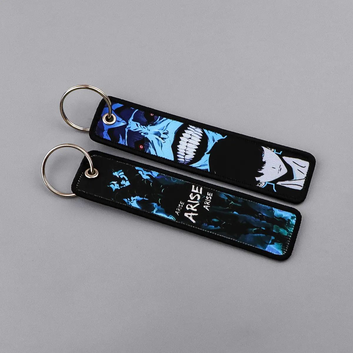 Anime Kaneki Ken Key Chain for Men Women Embroidery Key Fobs Holder Manga Key Tag Key Ring Fashion Accessories Gifts