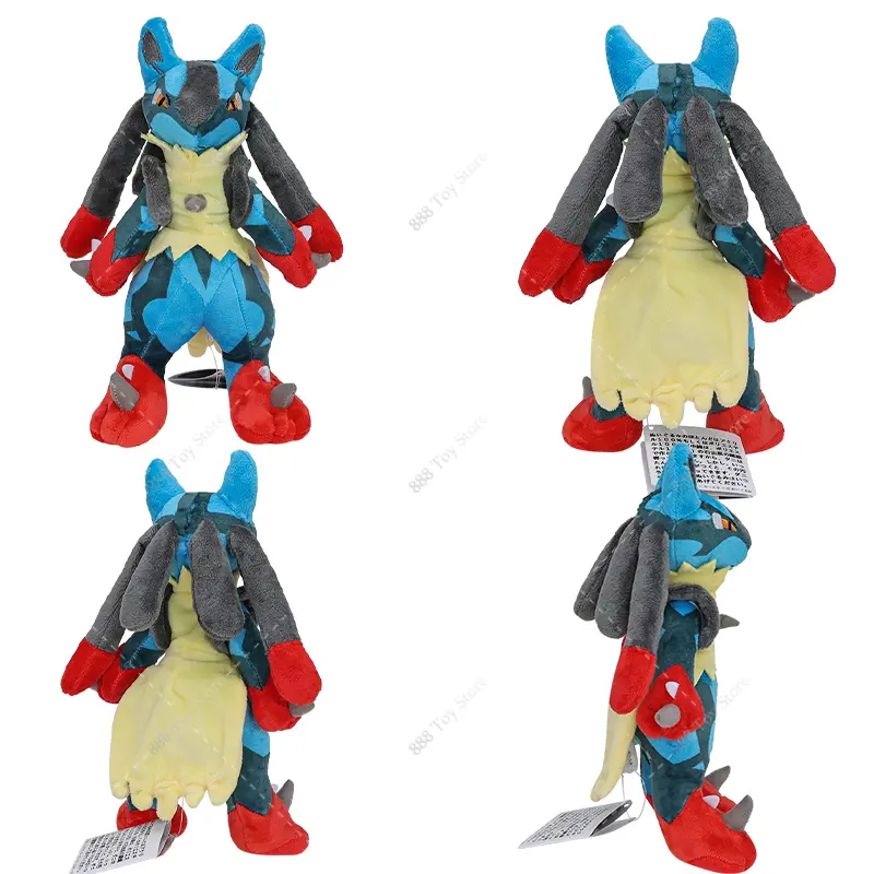 Pokemon Plush Riolu Toys Anime Peluche Shiny Lucario Mega Lucario Cute Soft Stuffed Animals Dolls Kids Children Birthday Gifts