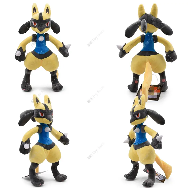 Pokemon Plush Riolu Toys Anime Peluche Shiny Lucario Mega Lucario Cute Soft Stuffed Animals Dolls Kids Children Birthday Gifts