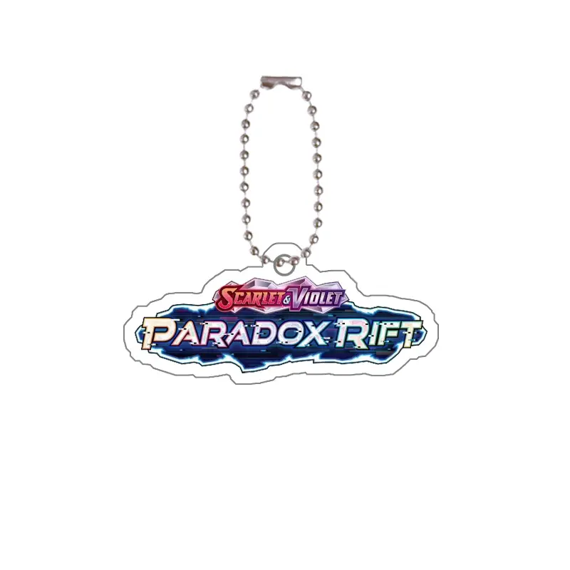 Pokemon All Series Sv11 Black Bolt White Flare Sv10 Destined Rivals 151 Logo Acrylic Keychain Pendant English Keychain Pendant