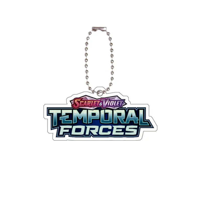 Pokemon Full Series Ptcg Sv10 Destined Rivals Sv9 151 Logo Acrylic Keychain Pendant Cartoon Anime English Keychain Bag Pendant