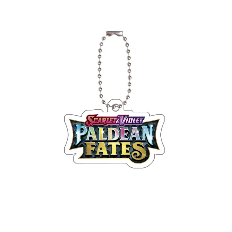 Pokemon Full Series Ptcg Sv10 Destined Rivals Sv9 151 Logo Acrylic Keychain Pendant Cartoon Anime English Keychain Bag Pendant
