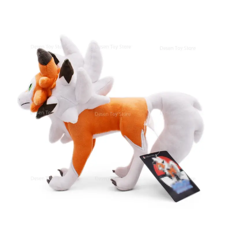 5 Styles Pokemon Plush Midday Form LycanrocMidnight Lycanroc Shiny Lycanroc Soft Stuffed Toy Dolls Christmas Gifts