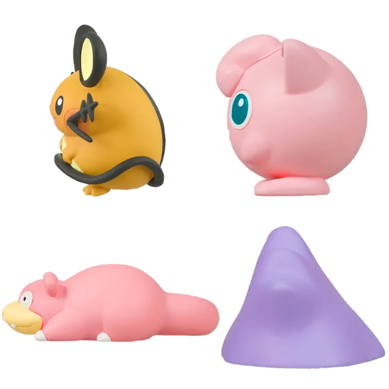 TOMY 2025 June New Product Pokemon Figures Super Cute Kawaii Dedenne Jigglypuff Slowpoke Ditto Anime Collection Model Gifts