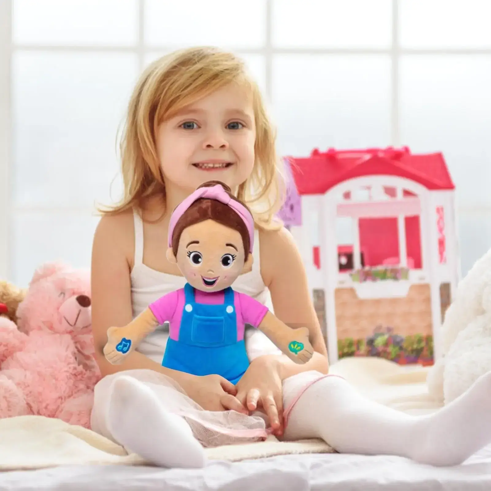 Miss Rachel Plush Toy Rachel Doll Sing Music Sound Birthday Party Supplies Decor Soft Toy Decoration Gift