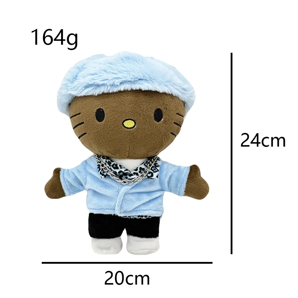 Tyler The Creator Hello Kitty with Blue Set Clothes Stuffed Plush Toys Fans Collect Gifts