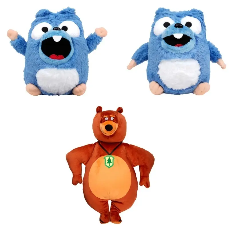 Anime Grizzy & The Lemmings Plush Kawaii Cartoon Grizzly And Lemmings Anime Peripheral Stuffed Doll For Kid Birthday Cute Gifts