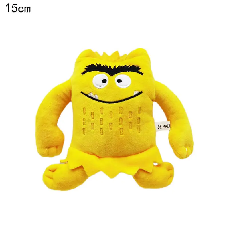 6PCS Kawaii Emotion Monster Plush Toys - 6 Colors Soft Stuffed Animals, Cute Educational Sensory Toys for Kids Birthday Gifts &