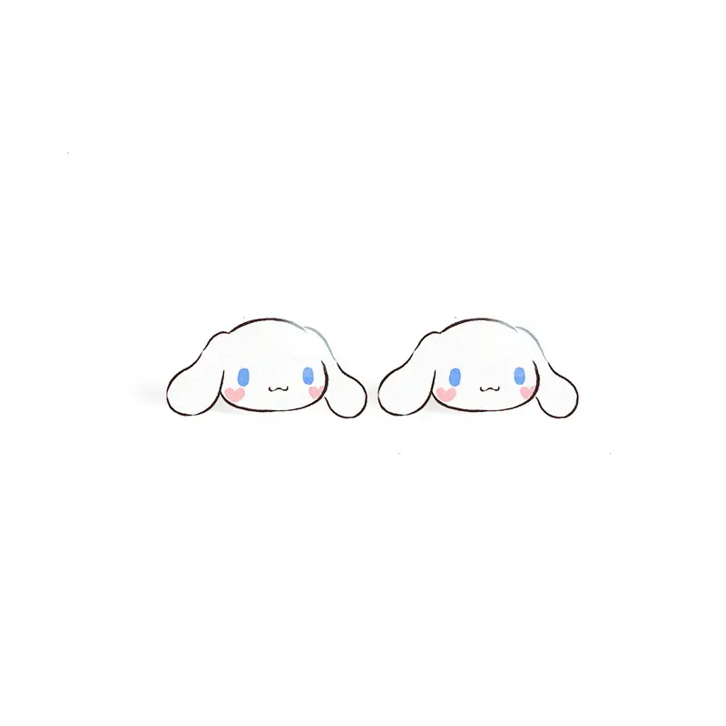 Kawaii Sanrio Cinnamoroll Earrings Anime Cartoon Cute Beauty Niche Design Student Simple Jewelry Accessory Decoration Girls Gift