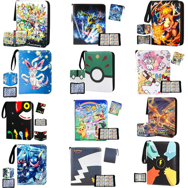 2025 New Binder 400pcs & 900pcs Card Album Collection Book Anime Figures Album Pu Zipper Photo Albums Children Gift