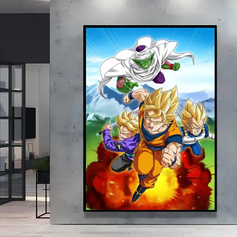 Canvas Printing Dragon Ball Anime Goku Room Home Picture Decor Gifts Prints Decoration Paintings Poster Cartoon Character