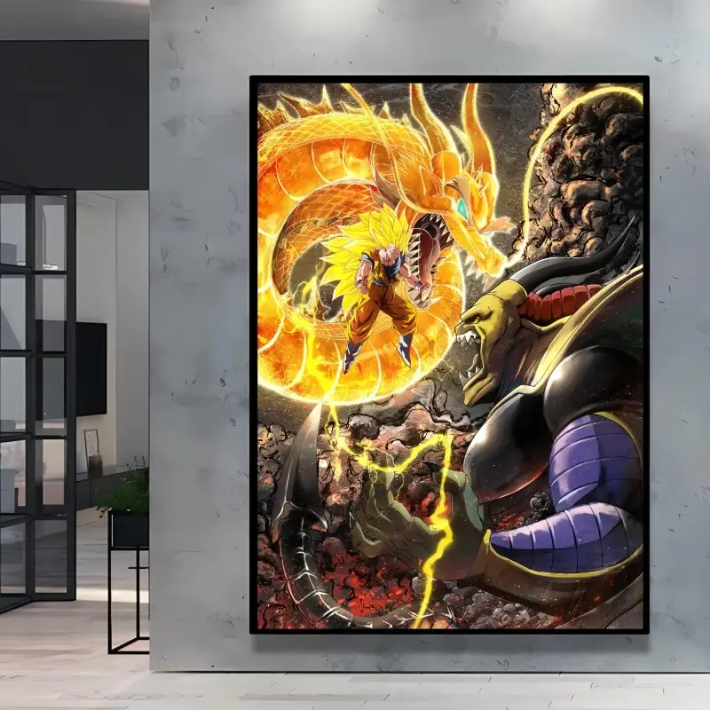 Canvas Printing Dragon Ball Anime Goku Room Home Picture Decor Gifts Prints Decoration Paintings Poster Cartoon Character