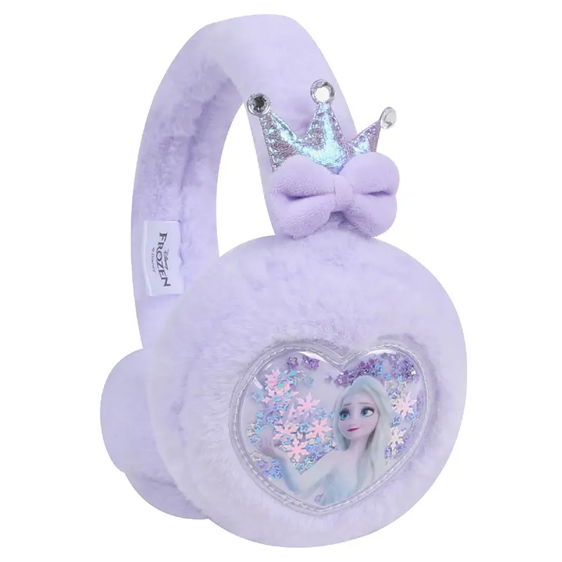 Cartoon Disney Princess Elsa children's earmuffs Kawaii autumn and winter warm plush ear warmers for students to prevent cold