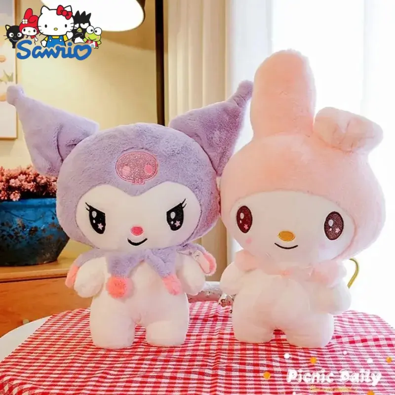 80cm Big Size Sanrio‌‌ Kuromi My Melody Cartoon Anime Plush Stuffed Doll  Room Plushies Bolster Ornaments Children Holiday Gift