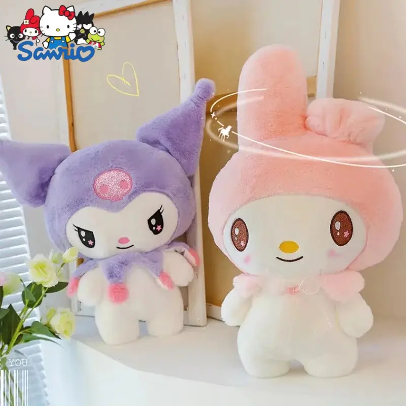 80cm Big Size Sanrio‌‌ Kuromi My Melody Cartoon Anime Plush Stuffed Doll  Room Plushies Bolster Ornaments Children Holiday Gift