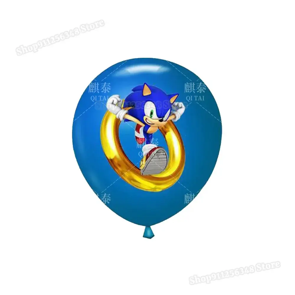 10pcs Sonics Latex Ballons Decoration Hot Game Balloon Children Anime Cartoon Shadow Amy Print Baby Shower Kid Party Supplies