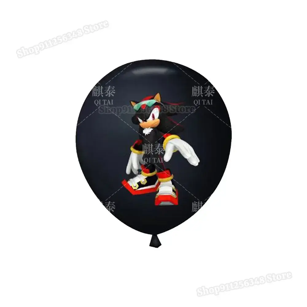 10pcs Sonics Latex Ballons Decoration Hot Game Balloon Children Anime Cartoon Shadow Amy Print Baby Shower Kid Party Supplies
