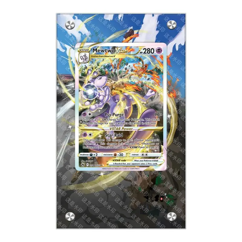 Pokemon PTCG Charizard Mewtwo Acrylic Extended Painting Stuck Brick Anime Classics Game Collection Card Display Stand