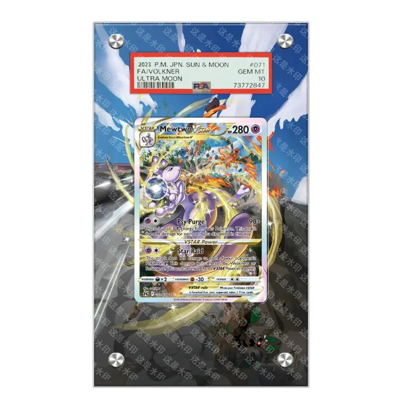 Pokemon PTCG Charizard Mewtwo Acrylic Extended Painting Stuck Brick Anime Classics Game Collection Card Display Stand