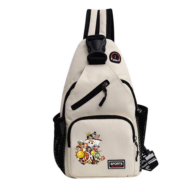 One Piece Anime Chest Bag Men Boys Shoulder Backpack Travel Crossbody Bags Outdoor Handbag Large Capacity Women Cool Satchel Bag