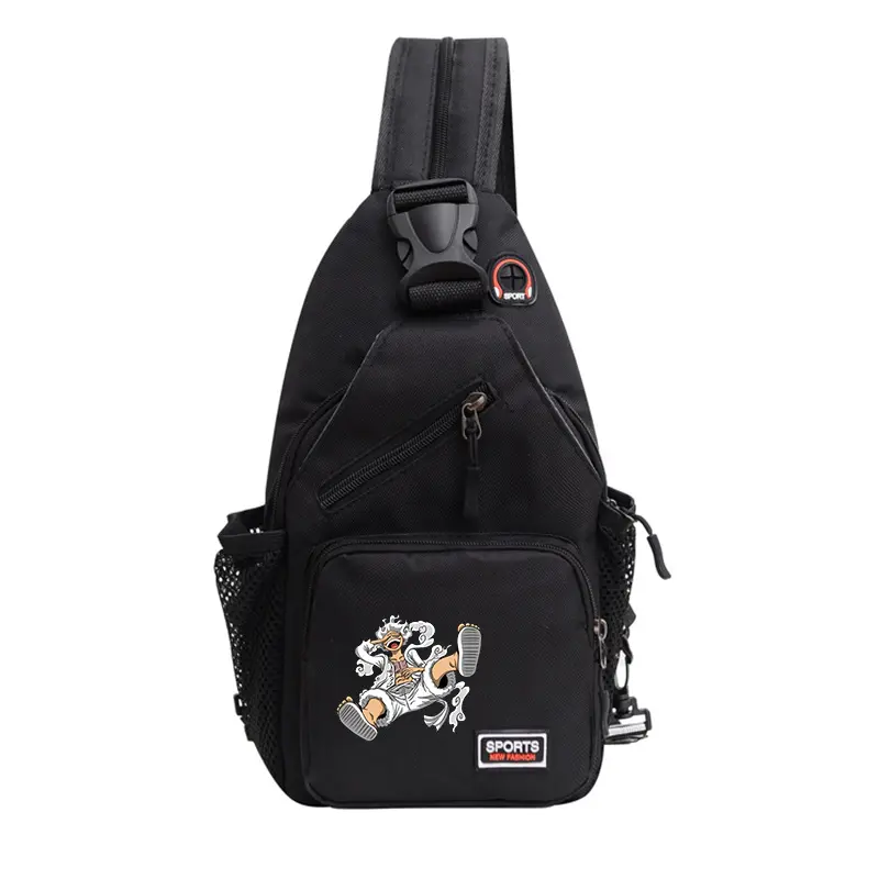 One Piece Anime Chest Bag Men Boys Shoulder Backpack Travel Crossbody Bags Outdoor Handbag Large Capacity Women Cool Satchel Bag