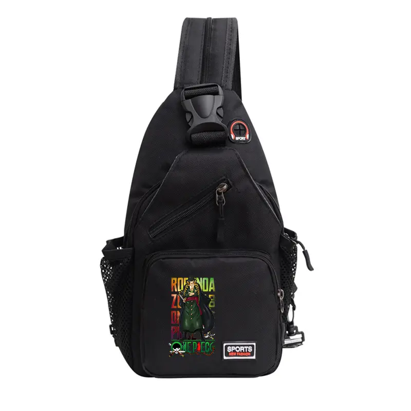 One Piece Anime Chest Bag Men Boys Shoulder Backpack Travel Crossbody Bags Outdoor Handbag Large Capacity Women Cool Satchel Bag