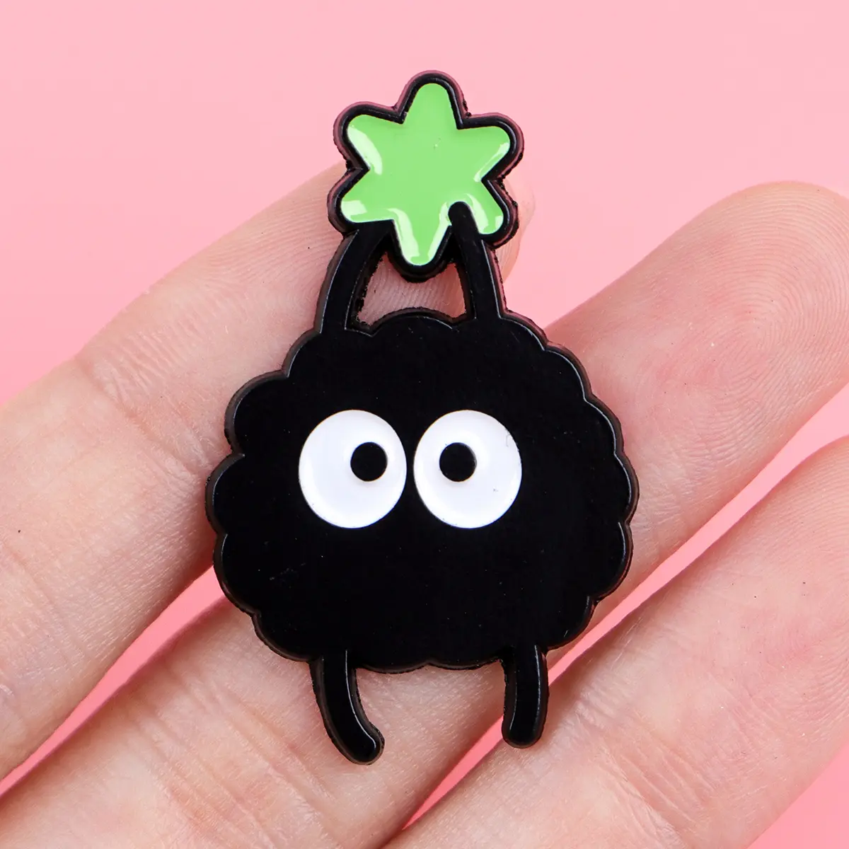 Cute Japanese Anime Black Elf Metal Badges Men Women Enamel Pins Lapel Pins for Backpack Brooch for Clothes Accessories Gifts