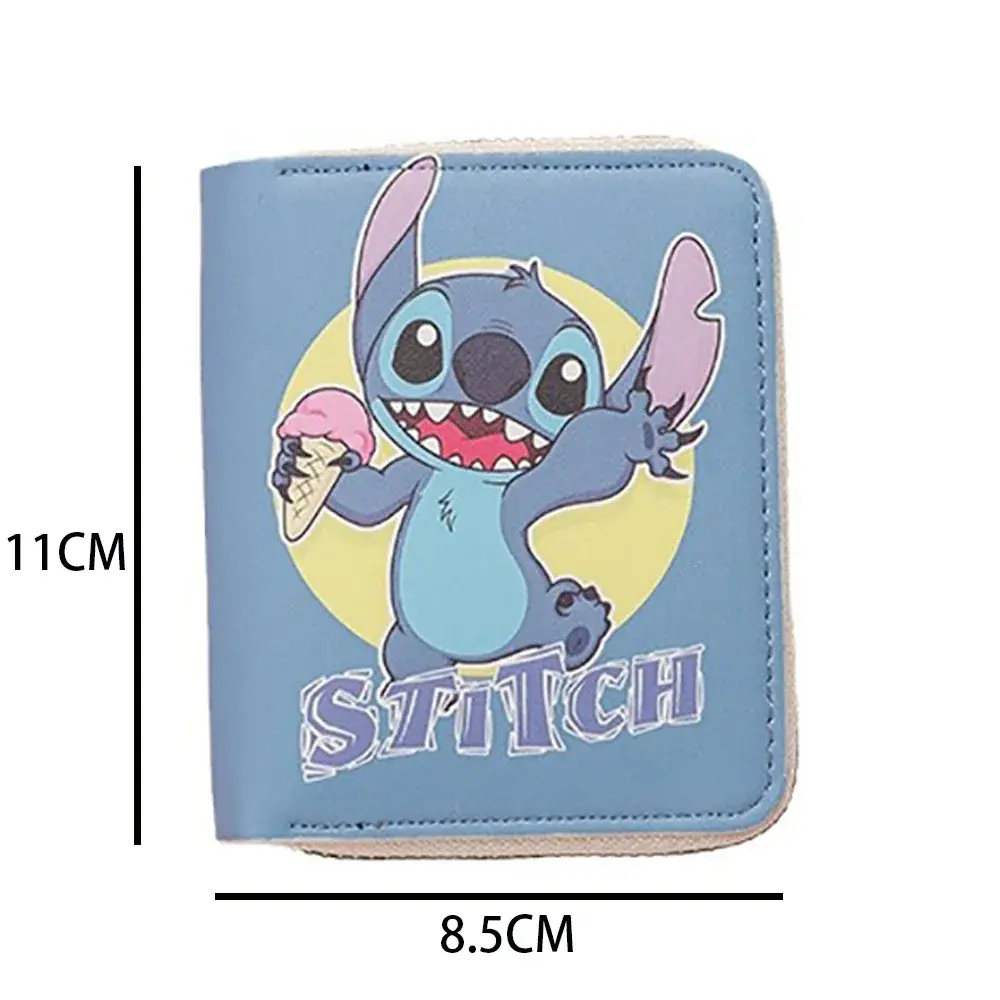 Kawaii Stitch Anime Coin Purse Fashion Cartoon Zipper Wallet  Student Print Card Holder ID Storage Bag Card Pack Christmas Gifts