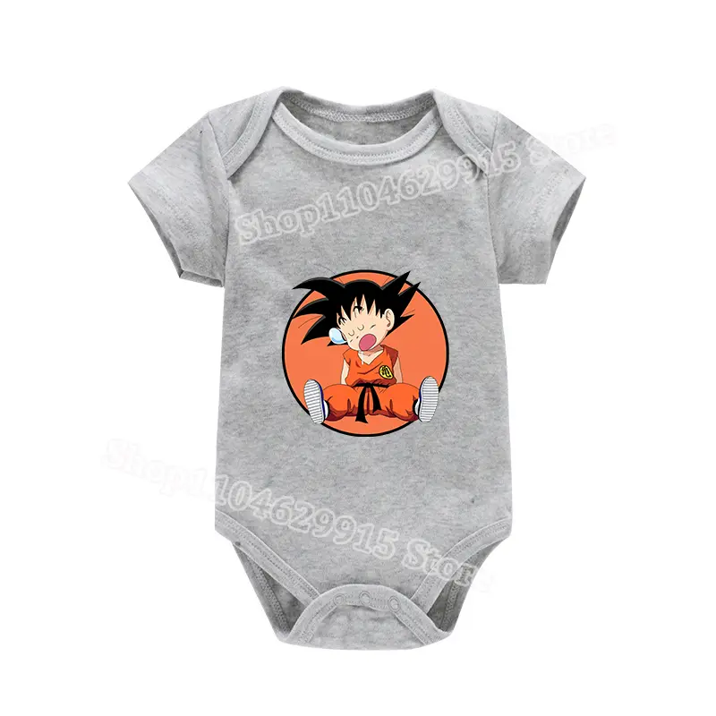 Dragon Ball Baby Crawl Clothes Newborn Clothes Goku Kawaii Anime Figure Jumpsuit Crawling Suits Summer Boy Skin-friendly Rompers