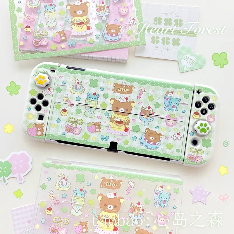 Original Design Lucky Rilakkuma Cute Switch Protective Case Oled Soft Shell Ns2 Anime Lite Handle Case Game Animation Peripheral