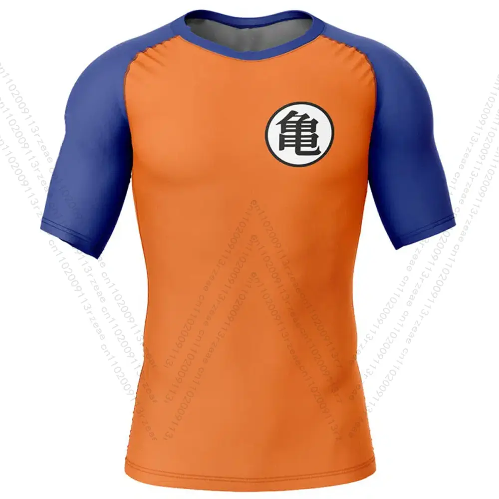 Boy's Anime Wukong Dragonball Graphic Cosplay Men's T-shirt BJJ Casual Breathable Slim Fit Tee Kid Clothing Summer Outdoor Suit