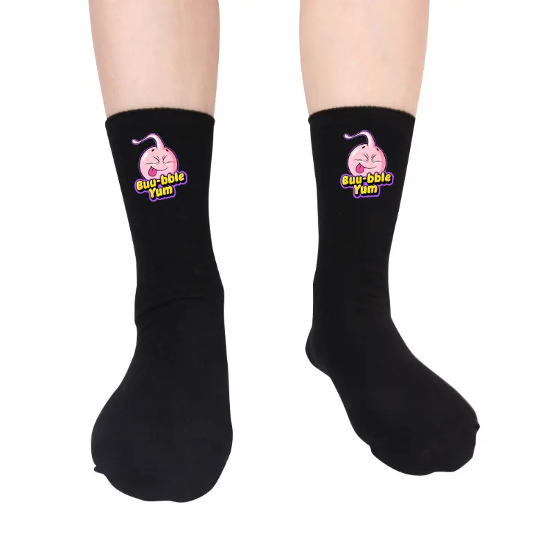 Dragon Ball Anime Majin Buu Long Socks Autumn Cute Cartoon Harajuku Cotton Socks Kawaii Long Stockings Knitted Socks Kids Gift