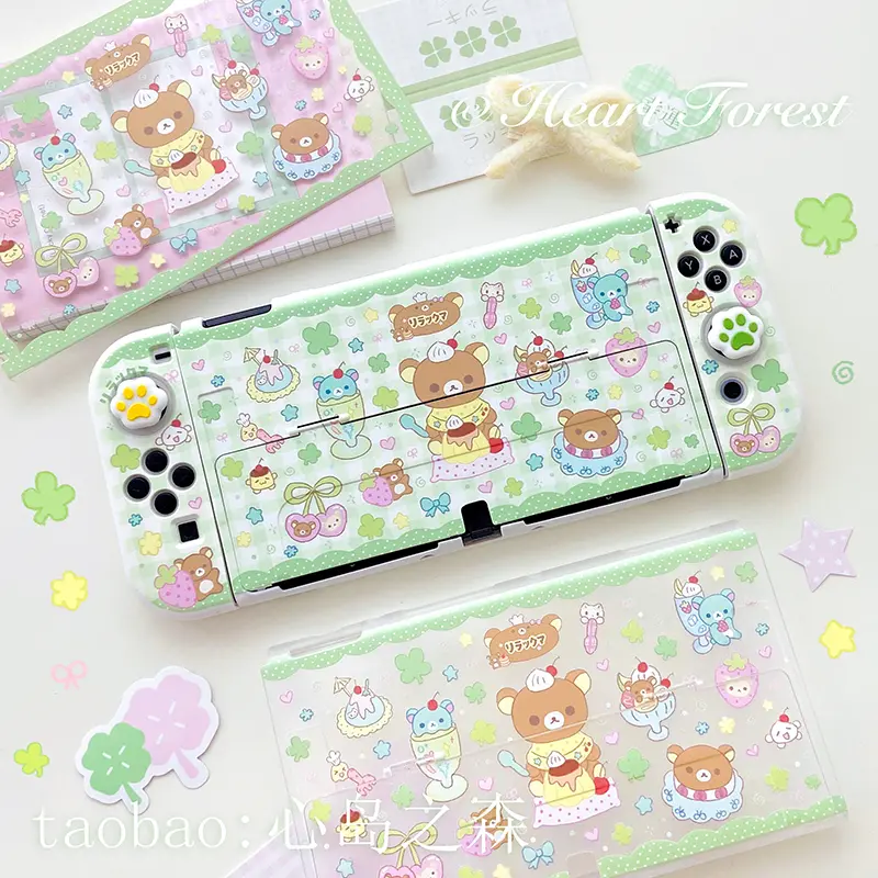 Original Design Lucky Rilakkuma Cute Switch Protective Case Oled Soft Shell Ns2 Anime Lite Handle Case Game Animation Peripheral