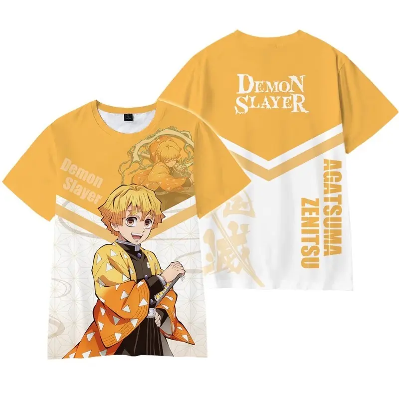 Boy's Shirt Anime Demon Killer Shirt Cosplay Top Cartoon T-shirt Fashionable Casual Short Sleeved Japanese Anime T-shirt