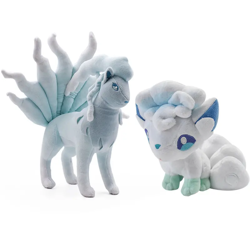 20/25cm Cartoon Pokemon Ninetales Plush Toys Alola Vulpix Plush Doll Soft Stuffed Sun Moon Nine Tails Fox Doll Kids Xmas Gift